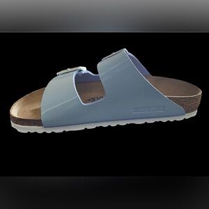 Birkenstock Light Blue Glossy Slides